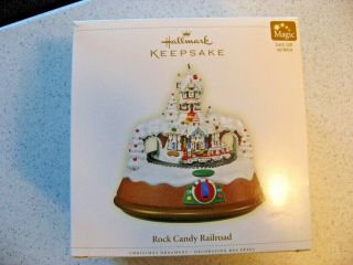 Hallmark Keepsake Rock Candy Railroad Christmas Ornament Magic Light Sound Motio