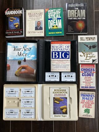 Vintage Amway Quixtar Inet Cassette Tapes And Books Yager,  Conn,  Newman