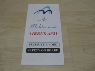 Air Mediterranee Airbus A321 Safety Card