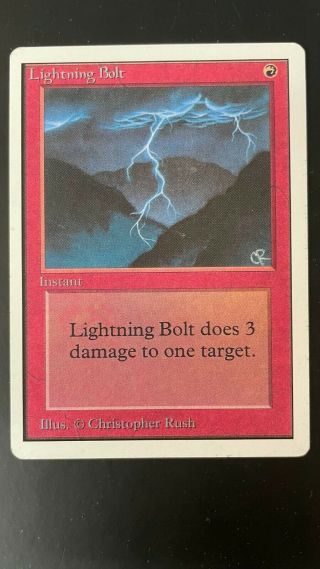 1x Unlimited Lightning Bolt Mtg Unlimited Nm / Lp Vintage Magic