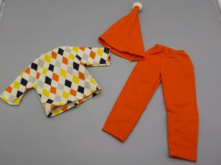 Vintage Revlon Corinne Shirley Temple Doll Rare Diamond Orange Flannel Pajamas