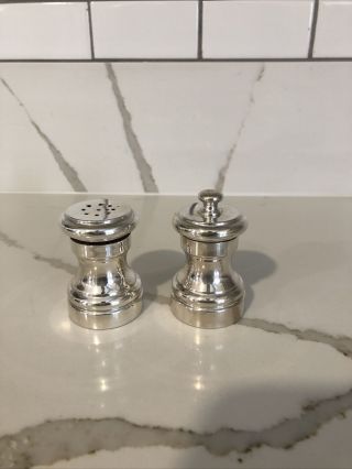 Vintage Garantito Tre Spade Made In Italy Sterling Salt And Pepper Shakers