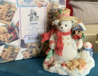 Cherished Teddies Merry " In The Meadow We Can Build A Snowman " Figurine 706906