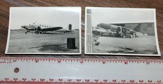 Rare Wwii Ww2 Orig Photos (2) Dc - 3 & Camo C - 47 Usaaf Raf? Air Force Pacific