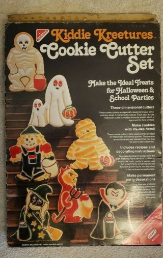 Vtg Chilton Kraft Kiddy Kreetures Halloween Cookie Cutters Made In The Usa 1979