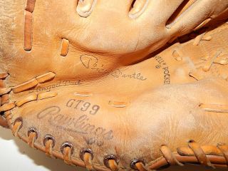 Rawlings Mickey Mantle Pro Model GT99 Vintage Leather Baseball Glove Mitt 3