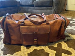 Vintage Atc Large Leather Duffle Bag