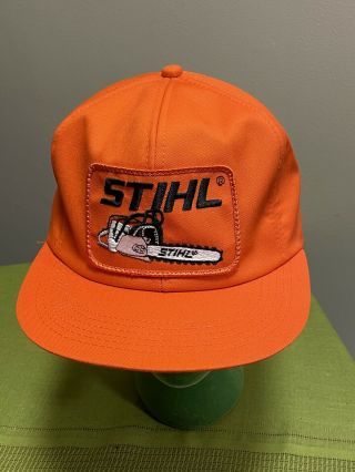 Vintage 70s 80s K Brand Stihl Patch Snapback Trucker Hat Cap Usa
