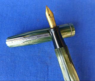Vintage Watermans Ideal Green Fountain Pen 14k Gold Nib Usa Stalwart Dauntless?