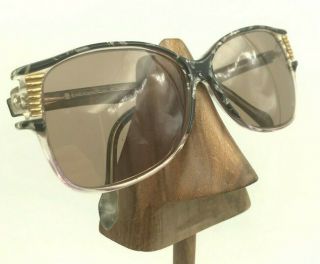 Vintage Neostyle Beauty 709 Black Silver Marble Oval Eyeglasses Frames Germany 2