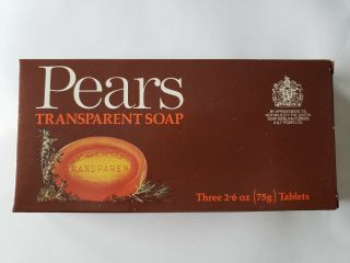 Vintage Pears Transparent Soap Uk England - Formula - Three 75g Bars