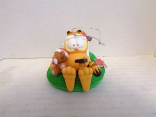 2008 Heirloom Garfield Pookie With Remote Watching Tv On Couch Ornament