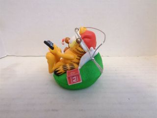 2008 Heirloom Garfield Pookie with Remote Watching TV on Couch Ornament 2