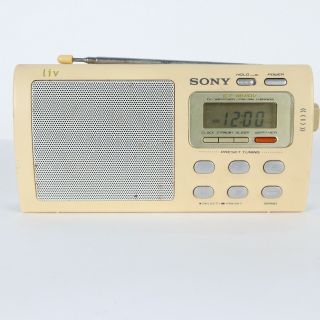 Vintage Sony Icf - M410v Tv Weather Am/fm 4 - Bands Portable Radio Clock Work