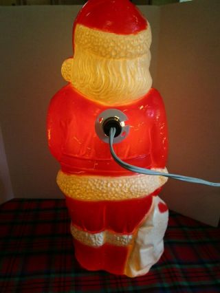 Vintage 13 INCH Blow Mold Santa Figurine by UNION 7538 Lights Up 3