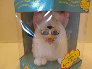 Vintage Furby Babies White With Pink Ears 70 - 940 Electronic