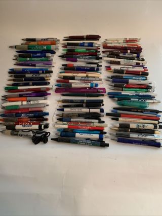 Over 80 Vintage Advertising Ink Pens