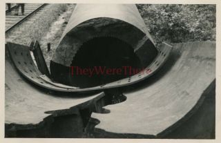 Wwii Photo - Us View Of Captured German Schwerer Gustav /dora Railway Gun Barrel