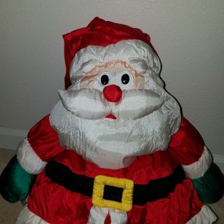 VTG Santa Claus Nylon Plush Stuffed Animal Toy TL Toys 1994 Christmas Decoration 2