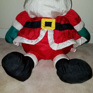VTG Santa Claus Nylon Plush Stuffed Animal Toy TL Toys 1994 Christmas Decoration 3