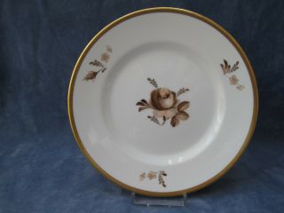 ROYAL COPENHAGEN VINTAGE BROWN ROSE PATTERN TRIO CUP,  SAUCER AND TEA PLATE 2