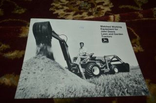John Deere Lawn & Garden Tractors Matched Equipment For 1977 Brochure Cgpa