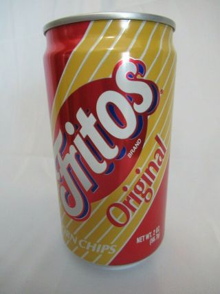 Rare Collectible Fritos Corn Chips In Soda Style Aluminum Can Dated 1997