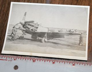 Rare Wwii Ww2 Orig.  Photo P - 51d Mustang Crash Landed Pacific Usaaf Air Force