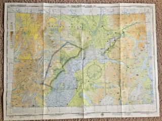 1955 Usaf Pilotage Chart Of Anchorage,  Alaska - Double Sided Map