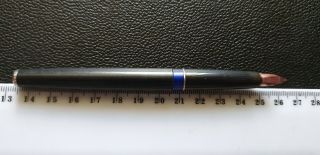 Pelikan 20? Silvexa Black Fountain Pen 14k 585 Gold Nib Rare Vintage Missing Cap