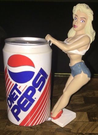 Vintage Diet Pepsi Can And Vintage Sexy Girl Can Holder