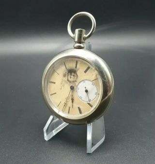 Antique Emile Robert Swiss 18s Pocket Watch Photographic Dial Image