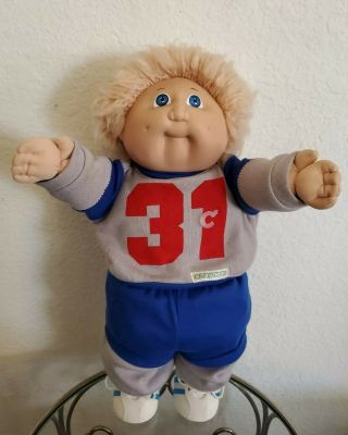 Cabbage Patch Kids Doll Vintage 1978_1982 Boy Sports 31 Blue Eyes Blond Hair.