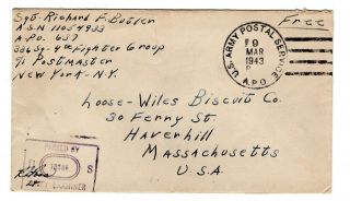 Wwii 1944 4th Fighter Group 8th Aaf Cover Apo 637 England Censored