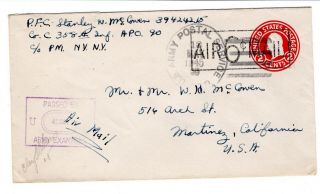 Wwii May 1945 90th Infantry Division Cover Apo 90 Czechoslovakia Censored