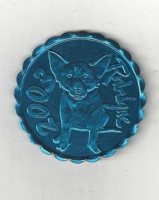 2003 Krewe Argus Blue Dog Art Artist George Rodrigue Mardi Gras Doubloon Coin