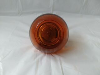 Vintage Amber Glass Table Lighter Marked Japan Art Deco Viking Glass 3