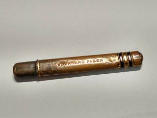 Vintage Eberhard Faber Flat Pocket Pencil All Metal Case Pencil