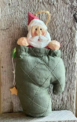 Eddie Walker Midwest Of Cannon Falls Santa In Baking Mitten Ornament