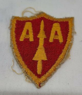 Authentic Ww2 Us Army Anti - Aircraft Command Cut Edge Patch