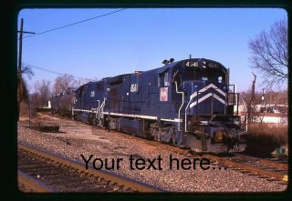 U92 Orig Slide Missouri Pacific 4641,  2189 On Local At Webster Groves,  Mo 1987