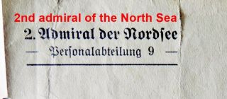 German WW 2 document - missing soldier - Admiral of the North Sea January 1945 3