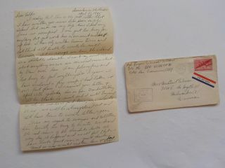 Wwii Letter 1945 Death Franklin D.  Roosevelt Milwaukee Wisconsin Ww Ii War Ww2