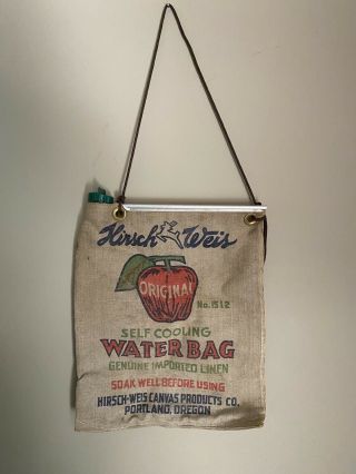 Hirsch Weis Self Cooling Water Bag Linen Vintage 1512