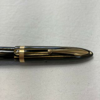 Vintage Sheaffer Lifetime Black Gold Striated Fountain Pen 875