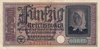 Germany 50 Reichsmark (1940 - 1945) Occupied Territories Wwii (b632)