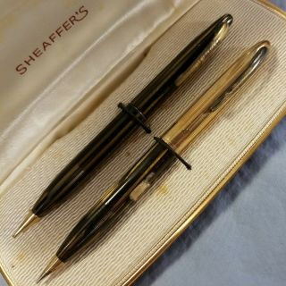 Old Vintage Sheaffer Pen And Mechanical Pencil Set In Case