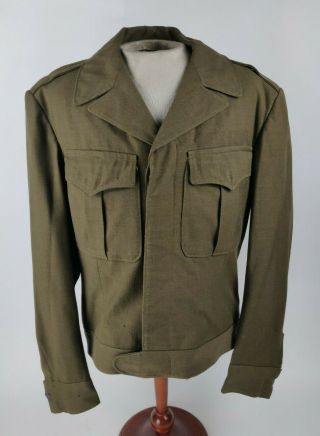 Wwii Ww2 Us Army Od Green Wool Ike Field Jacket Size 38r Dated 1944