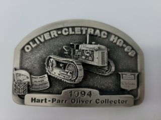 Pewter Oliver Hg - 68 Tractor 1994 Hart - Parr Oliver Collector Belt Buckle Limited