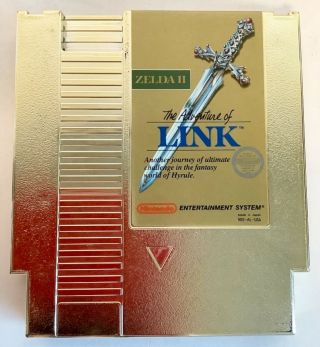 Zelda Ii: The Adventure Of Link Nes 1988 Video Game Gold Cartridge Only Vintage